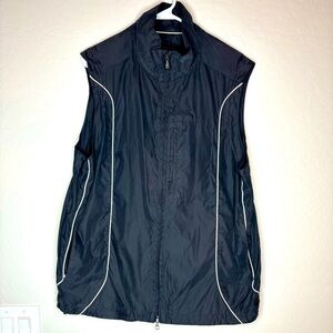 Izod XFG Extreme Function Golf Men Full Zip Black Wind Vest Pre Owned Sz (L)